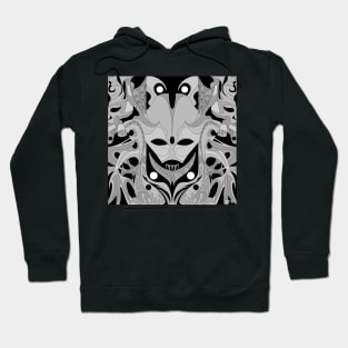 alien extraterrestrial mask in ecopop mandala pattern Hoodie